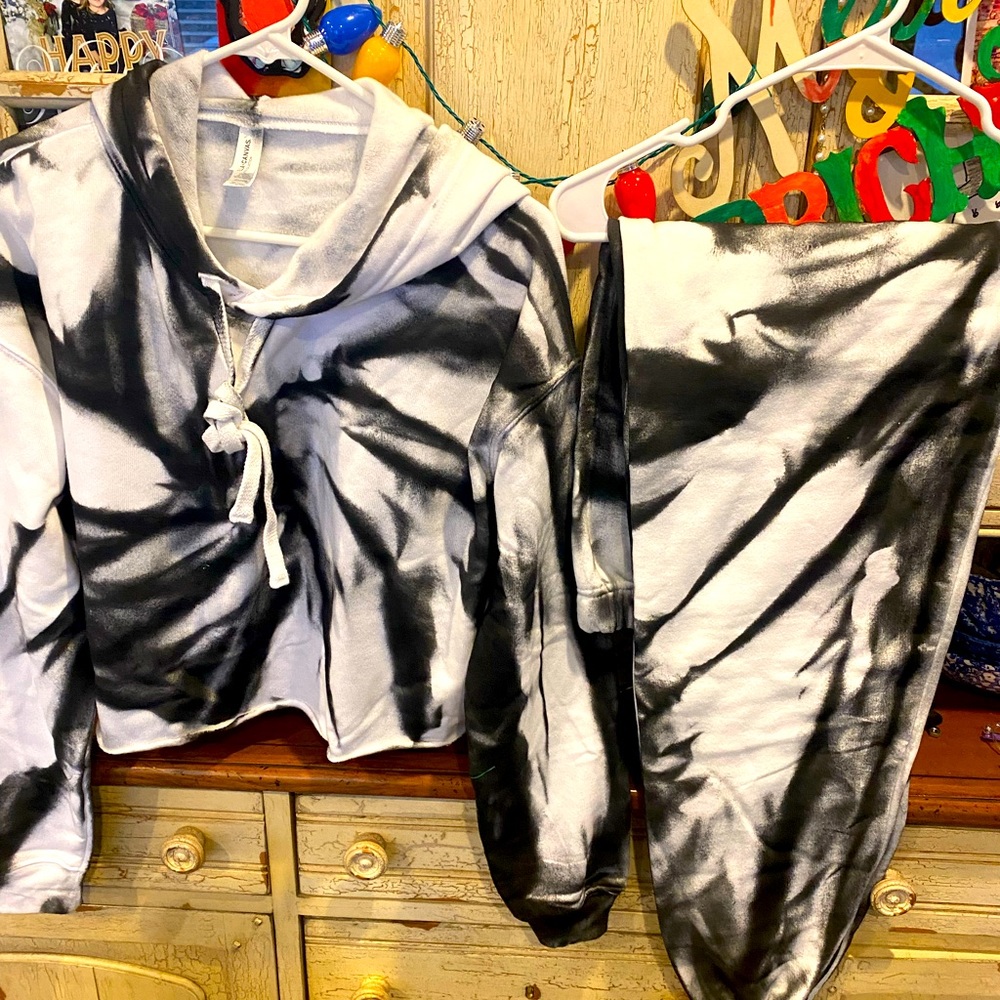 Crop hoodie sweatset